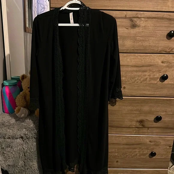 Tickled teal Sweaters Long Black Dressy Cardigan Poshmark